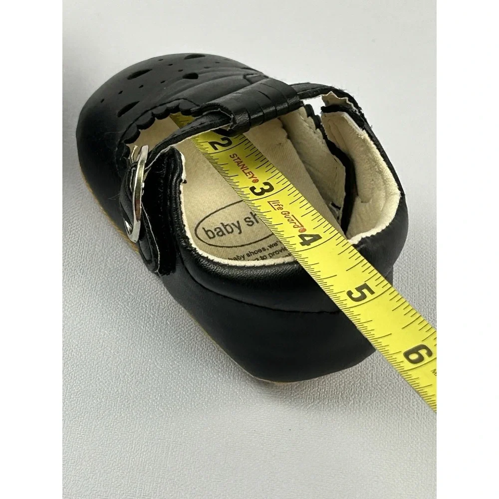 Baby Toddler Girls Black Mary Jane T Strap Shoes Size 11 Soft Sole Classic